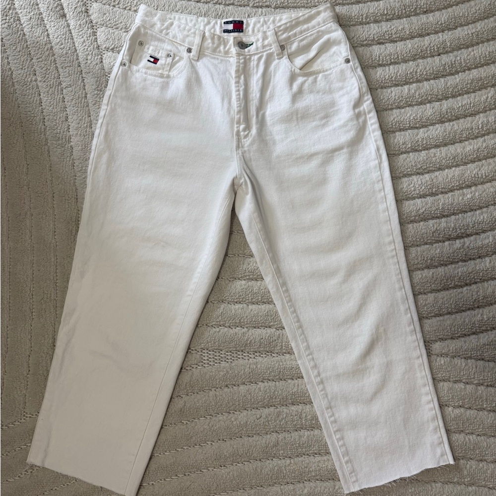 Vintage Tommy Hilfiger Straight Leg Jeans in White Made in Canada